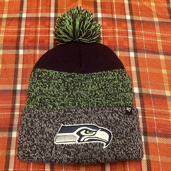 EUC 47 Brand Seattle Seahawks Beanie - blue & green - Picture 1 of 7